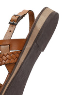 Women's Tan Leather Bodrum Sandals | Derimod Women's Tan Leather Bodrum Sandals | Derimod