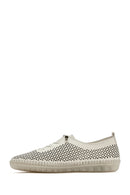 Kadın Bej Bağcıklı Deri Comfort Loafer | Derimod Kadın Bej Bağcıklı Deri Comfort Loafer | Derimod