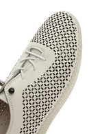 Kadın Bej Bağcıklı Deri Comfort Loafer | Derimod Kadın Bej Bağcıklı Deri Comfort Loafer | Derimod