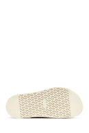 Women's Beige Buckled Suede Leather Sandals | Derimod Women's Beige Buckled Suede Leather Sandals | Derimod
