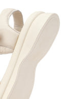 Women's Beige Leather Ankle Buckle Sandals | Derimod Women's Beige Leather Ankle Buckle Sandals | Derimod