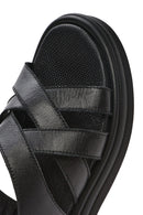 Women's Black Back Strap Leather Sandals | Derimod Women's Black Back Strap Leather Sandals | Derimod