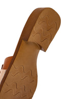 Women's Tan Buckle Leather Slippers | Derimod Women's Tan Buckle Leather Slippers | Derimod