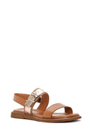 Women's Brown Buckled Leather Sandals | Derimod Women's Brown Buckled Leather Sandals | Derimod