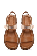 Women's Brown Buckled Leather Sandals | Derimod Women's Brown Buckled Leather Sandals | Derimod