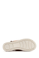 Women's Brown Thick Soled Leather Comfort Sandals | Derimod Women's Brown Thick Soled Leather Comfort Sandals | Derimod