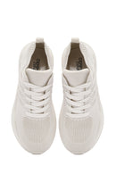 Derimod Zero Women's Beige Lace-Up Thick-Sole Sneakers | Derimod Derimod Zero Women's Beige Lace-Up Thick-Sole Sneakers | Derimod