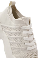 Derimod Zero Women's Beige Lace-Up Thick-Sole Sneakers | Derimod Derimod Zero Women's Beige Lace-Up Thick-Sole Sneakers | Derimod