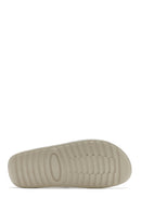 Women's White Buckled Leather Comfort Slippers | Derimod Women's White Buckled Leather Comfort Slippers | Derimod