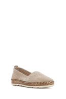 Women's Beige Suede Leather Comfort Loafer | Derimod Women's Beige Suede Leather Comfort Loafer | Derimod