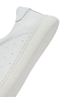 Women's White Lace-Up Leather Sneaker | Derimod Women's White Lace-Up Leather Sneaker | Derimod