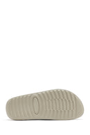 Women's White Leather Comfort Slippers | Derimod Women's White Leather Comfort Slippers | Derimod