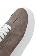 Kadın Vizon Bağcıklı Kalın Tabanlı Süet Deri Sneaker | Derimod Kadın Vizon Bağcıklı Kalın Tabanlı Süet Deri Sneaker | Derimod
