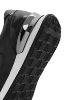 Erkek Siyah Bağcıklı Deri Sneaker | Derimod Erkek Siyah Bağcıklı Deri Sneaker | Derimod