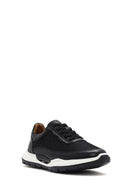 Men's Black Lace-up Leather Sneaker | Derimod Men's Black Lace-up Leather Sneaker | Derimod