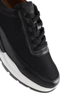 Men's Black Lace-up Leather Sneaker | Derimod Men's Black Lace-up Leather Sneaker | Derimod