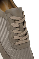 Men's Mink Lace-up Leather Sneaker | Derimod Men's Mink Lace-up Leather Sneaker | Derimod