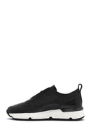 Erkek Siyah Bağcıklı Deri Sneaker | Derimod Erkek Siyah Bağcıklı Deri Sneaker | Derimod