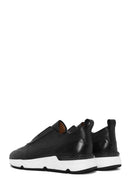 Erkek Siyah Bağcıklı Deri Sneaker | Derimod Erkek Siyah Bağcıklı Deri Sneaker | Derimod