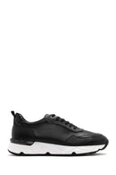 Erkek Siyah Bağcıklı Kalın Tabanlı Deri Sneaker | Derimod Erkek Siyah Bağcıklı Kalın Tabanlı Deri Sneaker | Derimod