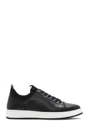 Erkek Siyah Bağcıklı Deri Sneaker | Derimod Erkek Siyah Bağcıklı Deri Sneaker | Derimod