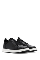 Erkek Siyah Bağcıklı Deri Sneaker | Derimod Erkek Siyah Bağcıklı Deri Sneaker | Derimod