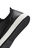 Erkek Siyah Bağcıklı Deri Sneaker | Derimod Erkek Siyah Bağcıklı Deri Sneaker | Derimod