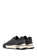 Erkek Gri Bağcıklı Süet Deri Sneaker | Derimod Erkek Gri Bağcıklı Süet Deri Sneaker | Derimod