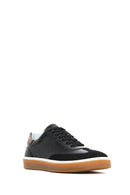 Men's Black Lace-up Leather Sneaker | Derimod Men's Black Lace-up Leather Sneaker | Derimod