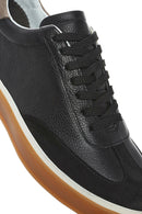 Men's Black Lace-up Leather Sneaker | Derimod Men's Black Lace-up Leather Sneaker | Derimod