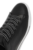 Men's Black Lace-up Leather Sneaker | Derimod Men's Black Lace-up Leather Sneaker | Derimod