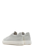 Men's White Thick Sole Lace Up Leather Sneaker | Derimod Men's White Thick Sole Lace Up Leather Sneaker | Derimod