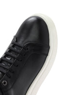 Erkek Siyah Kalın Tabanlı Bağcıklı Deri Sneaker | Derimod Erkek Siyah Kalın Tabanlı Bağcıklı Deri Sneaker | Derimod