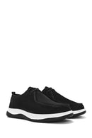 Men's Black Lace-Up Nubuck Leather Comfort Shoes | Derimod Men's Black Lace-Up Nubuck Leather Comfort Shoes | Derimod