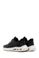 Men's Black Lace-up Thick-Sole Leather Sneaker | Derimod Men's Black Lace-up Thick-Sole Leather Sneaker | Derimod