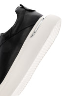 Men's Black Lace-up Thick-Sole Leather Sneaker | Derimod Men's Black Lace-up Thick-Sole Leather Sneaker | Derimod