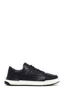 Men's Black Lace-up Leather Sneaker | Derimod Men's Black Lace-up Leather Sneaker | Derimod
