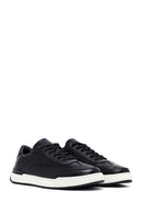 Men's Black Lace-up Leather Sneaker | Derimod Men's Black Lace-up Leather Sneaker | Derimod