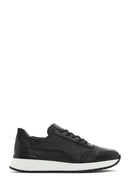 Erkek Siyah Bağcıklı Kalın Tabanlı Deri Casual Sneaker | Derimod Erkek Siyah Bağcıklı Kalın Tabanlı Deri Casual Sneaker | Derimod