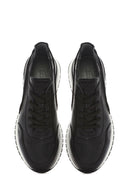 Erkek Siyah Bağcıklı Kalın Tabanlı Deri Casual Sneaker | Derimod Erkek Siyah Bağcıklı Kalın Tabanlı Deri Casual Sneaker | Derimod