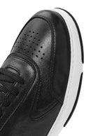 Men's Black Lace-up Leather Sneaker | Derimod Men's Black Lace-up Leather Sneaker | Derimod