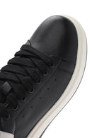 Men's Black Lace-up Leather Sneaker | Derimod Men's Black Lace-up Leather Sneaker | Derimod