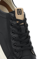 Men's Black Lace-up Leather Sneaker | Derimod Men's Black Lace-up Leather Sneaker | Derimod
