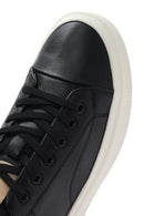 Men's Black Lace-up Leather Sneaker | Derimod Men's Black Lace-up Leather Sneaker | Derimod