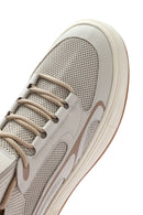 Erkek Bej Bağcıklı Deri Sneaker | Derimod Erkek Bej Bağcıklı Deri Sneaker | Derimod