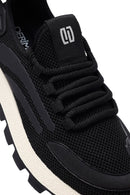 Derimod Zero Erkek Siyah Bağcıklı Kalın Tabanlı Kumaş Sneaker | Derimod Derimod Zero Erkek Siyah Bağcıklı Kalın Tabanlı Kumaş Sneaker | Derimod