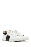 Men's White Lace-up Thick-Sole Leather Sneaker | Derimod Men's White Lace-up Thick-Sole Leather Sneaker | Derimod