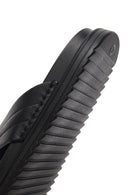 Men's Black Leather Slippers | Derimod Men's Black Leather Slippers | Derimod