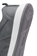 Erkek Gri Bağcıklı Deri Sneaker | Derimod Erkek Gri Bağcıklı Deri Sneaker | Derimod