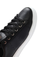 Men's Black Lace-up Leather Sneaker | Derimod Men's Black Lace-up Leather Sneaker | Derimod